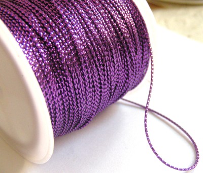 1.0 Metallic Beading Cord - Purple (5m)