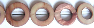 15mm Shell Donuts - Brown (+/- 12 pieces)
