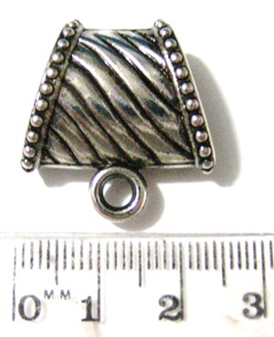 25mm Metallised Scarf Ring with Hanging Loop (each)