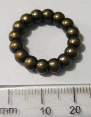 20mm Metallised Bronze Scarf Ring - Bobble Pattern (each)