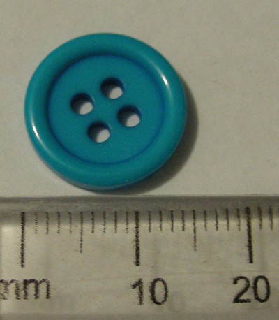 15mm Button - Blue (each)