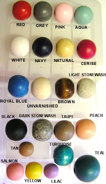 10mm Round Wooden Beads - Choose your Colour (+/- 100 pieces)