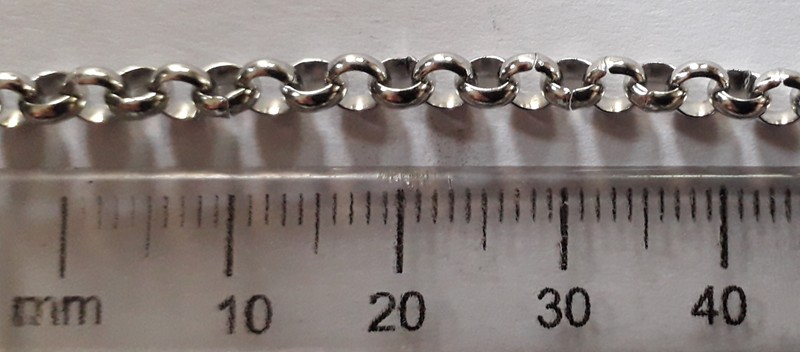 4mm Link Stainless Steel Rolo Chain (per metre)