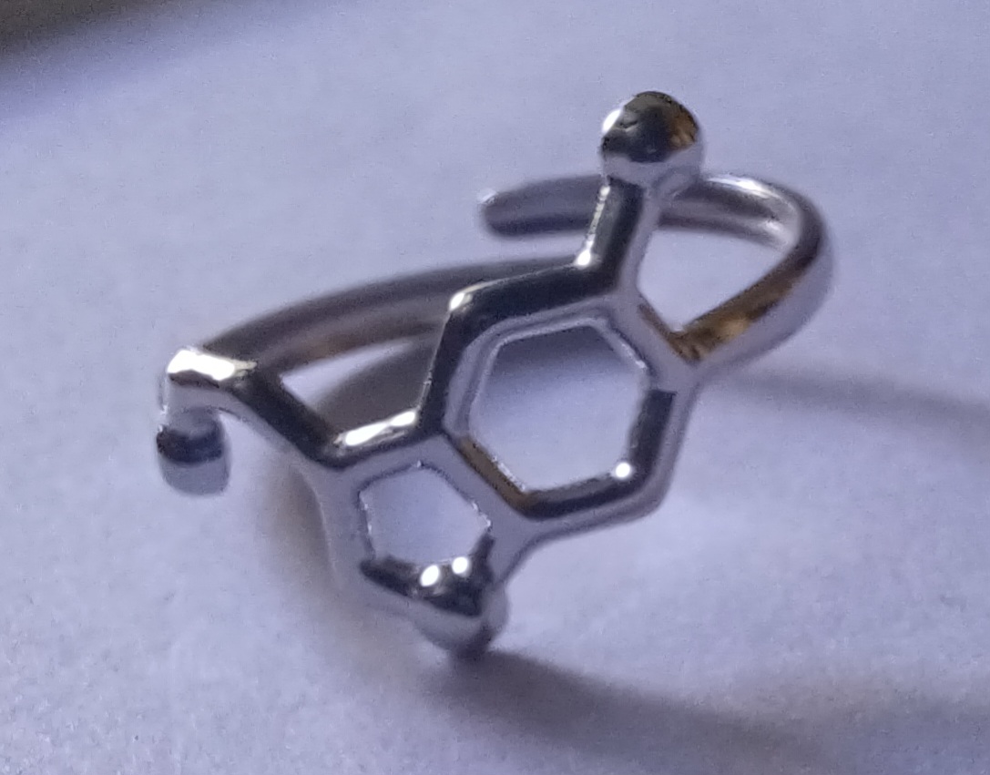 Stainless Steel Molecule Ring - Serotonin(each)