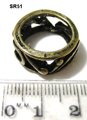 20mm Bronze Scarf Ring - Medium Etched (each)