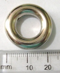 20mm Metallised Scarf Ring - Plain (each)