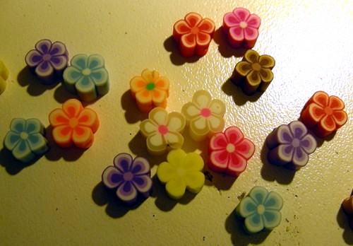 8mm Fimo Spacers - Flowers -Assorted (each)