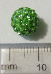 10mm Shamballa Bead -Green (each)