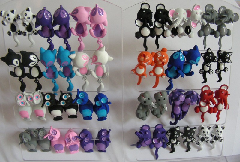 Ready to wear Earrings - Animals - Assorted  (per pair)