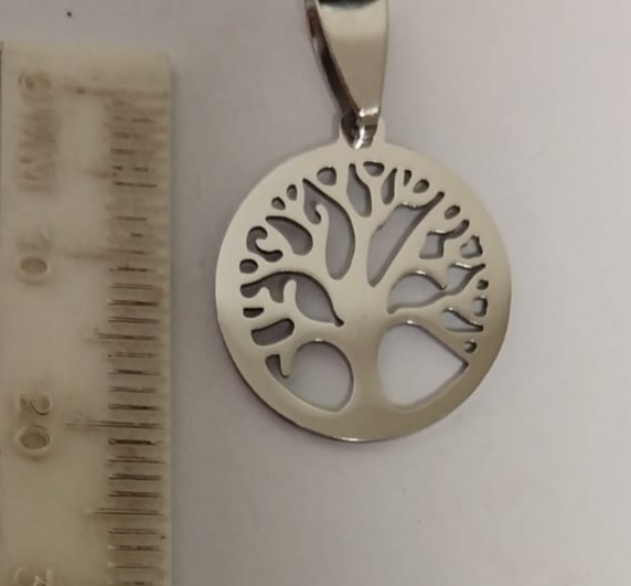 20mm Stainless Steel Pendant - Tree of Life (each)